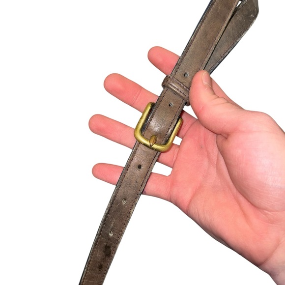 Vintage Coach 70s 80s Navy Bleeker Duffle Sac Zip Up Crossbody Bag Weathered - Picture 16 of 16